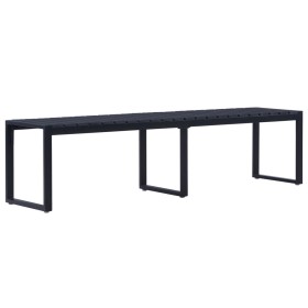 Banco de jardín tablero PS negro 180 cm de vidaXL, Bancos de jardín - Ref: Foro24-49493, Precio: 155,15 €, Descuento: %