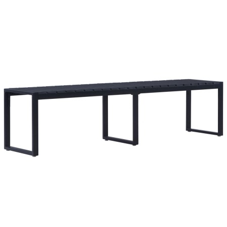 Banco de jardín tablero PS negro 180 cm de vidaXL, Bancos de jardín - Ref: Foro24-49493, Precio: 155,15 €, Descuento: %