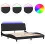 Estructura de cama con luces LED terciopelo negro 180x200 cm de vidaXL, Camas y somieres - Ref: Foro24-3213869, Precio: 267,5...
