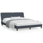 Estructura cama con luces LED terciopelo gris oscuro 160x200 cm de vidaXL, Camas y somieres - Ref: Foro24-3213862, Precio: 26...