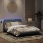 Estructura cama con luces LED terciopelo gris oscuro 160x200 cm de vidaXL, Camas y somieres - Ref: Foro24-3213862, Precio: 26...