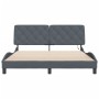 Estructura cama con luces LED terciopelo gris oscuro 160x200 cm de vidaXL, Camas y somieres - Ref: Foro24-3213862, Precio: 26...