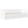 Tumbona con cajones madera de ingeniería blanco 90x190 cm de vidaXL, Camas y somieres - Ref: Foro24-3280825, Precio: 194,30 €...