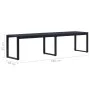 Banco de jardín tablero PS negro 180 cm de vidaXL, Bancos de jardín - Ref: Foro24-49493, Precio: 151,95 €, Descuento: %