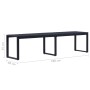 Banco de jardín tablero PS negro 180 cm de vidaXL, Bancos de jardín - Ref: Foro24-49493, Precio: 155,15 €, Descuento: %