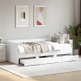 Tumbona con cajones madera de ingeniería blanco 90x190 cm de vidaXL, Camas y somieres - Ref: Foro24-3280825, Precio: 194,30 €...