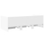 Tumbona con cajones madera de ingeniería blanco 90x190 cm de vidaXL, Camas y somieres - Ref: Foro24-3280825, Precio: 194,30 €...