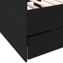 Tumbona con cajones madera de ingeniería negro 90x200 cm de vidaXL, Camas y somieres - Ref: Foro24-3280819, Precio: 243,98 €,...