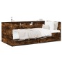 Tumbona con cajones madera ingeniería roble ahumado 90x200 cm de vidaXL, Camas y somieres - Ref: Foro24-3280850, Precio: 202,...