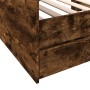 Tumbona con cajones madera ingeniería roble ahumado 90x200 cm de vidaXL, Camas y somieres - Ref: Foro24-3280850, Precio: 202,...