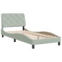 Estructura de cama con cabecero terciopelo gris claro 90x200 cm de vidaXL, Camas y somieres - Ref: Foro24-3207899, Precio: 13...