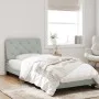 Light gray velvet bed frame with headboard 90x200 cm by vidaXL, Beds and slatted bases - Ref: Foro24-3207899, Price: 143,39 €...