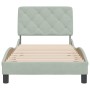 Estructura de cama con cabecero terciopelo gris claro 90x200 cm de vidaXL, Camas y somieres - Ref: Foro24-3207899, Precio: 13...