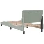 Light gray velvet bed frame with headboard 90x200 cm by vidaXL, Beds and slatted bases - Ref: Foro24-3207899, Price: 143,39 €...