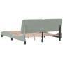 Estructura de cama con cabecero terciopelo gris claro 160x200cm de vidaXL, Camas y somieres - Ref: Foro24-3207929, Precio: 23...