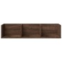Muebles de pared 2 unidades madera de ingeniería marrón roble de vidaXL, Estantes y estanterías - Ref: Foro24-840442, Precio:...