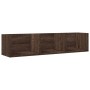 Muebles de pared 2 unidades madera de ingeniería marrón roble de vidaXL, Estantes y estanterías - Ref: Foro24-840442, Precio:...