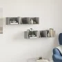Muebles pared 2 uds madera ingeniería gris Sonoma 75x18x16,5 cm de vidaXL, Estantes y estanterías - Ref: Foro24-840440, Preci...