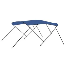 Toldo Bimini de 3 arcos azul 183x196x137 cm de vidaXL, Cubiertas para almacenamiento de barcas - Ref: Foro24-92366, Precio: 1...