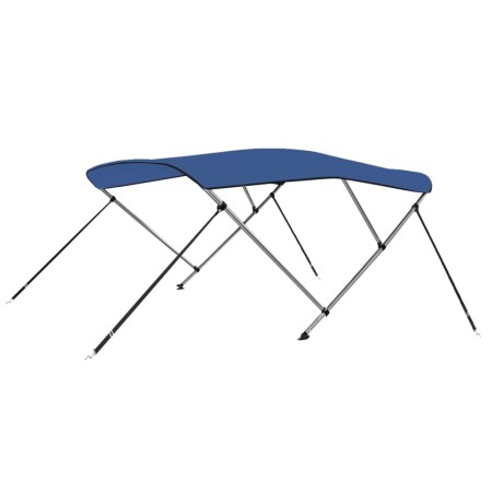 Toldo Bimini de 3 arcos azul 183x196x137 cm de vidaXL, Cubiertas para almacenamiento de barcas - Ref: Foro24-92366, Precio: 1...
