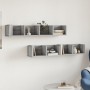 Muebles de pared 2 uds madera gris Sonoma 99x18x16,5 cm de vidaXL, Estantes y estanterías - Ref: Foro24-840454, Precio: 39,40...