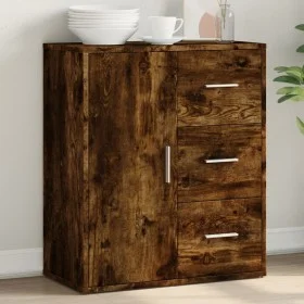 Aparador de madera de ingeniería roble ahumado 60x31x70 cm de vidaXL, Aparadores - Ref: Foro24-840475, Precio: 81,53 €, Descu...