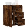 Aparador de madera de ingeniería roble ahumado 60x31x70 cm de vidaXL, Aparadores - Ref: Foro24-840475, Precio: 82,86 €, Descu...
