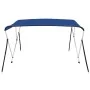 Toldo Bimini de 3 arcos azul 183x196x137 cm de vidaXL, Cubiertas para almacenamiento de barcas - Ref: Foro24-92366, Precio: 1...