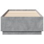 Estructura de cama madera de ingeniería gris hormigón 90x200cm de vidaXL, Camas y somieres - Ref: Foro24-3209726, Precio: 115...