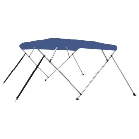 Toldo Bimini de 4 arcos azul 243x210x137 cm de vidaXL, Cubiertas para almacenamiento de barcas - Ref: Foro24-92372, Precio: 1...