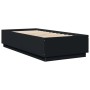 Estructura de cama madera de ingeniería negra 90x200 cm de vidaXL, Camas y somieres - Ref: Foro24-3209724, Precio: 119,57 €, ...