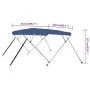Bimini-Markise mit 4 blauen Bögen 243x210x137 cm von vidaXL, Aufbewahrungsabdeckungen für Boote - Ref: Foro24-92372, Preis: 1...