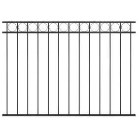 Panel de valla de acero 1,7x1,2 m negro de vidaXL, Paneles de vallas - Ref: Foro24-146318, Precio: 56,77 €, Descuento: %