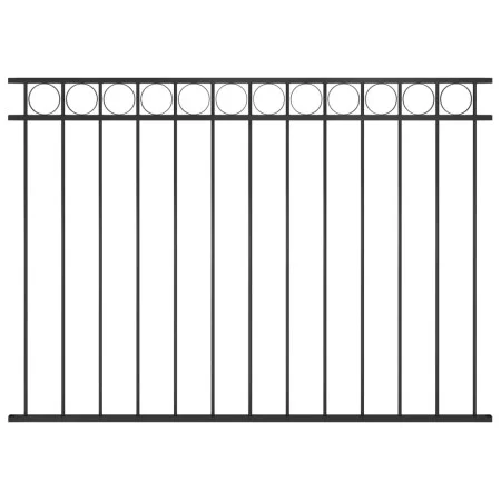 Panel de valla de acero 1,7x1,2 m negro de vidaXL, Paneles de vallas - Ref: Foro24-146318, Precio: 56,77 €, Descuento: %