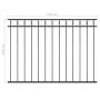 Panel de valla de acero 1,7x1,2 m negro de vidaXL, Paneles de vallas - Ref: Foro24-146318, Precio: 56,77 €, Descuento: %