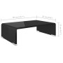 Soporte para TV/Elevador monitor cristal negro 40x25x11 cm en Muebles TV | Comprar online en Foru.es