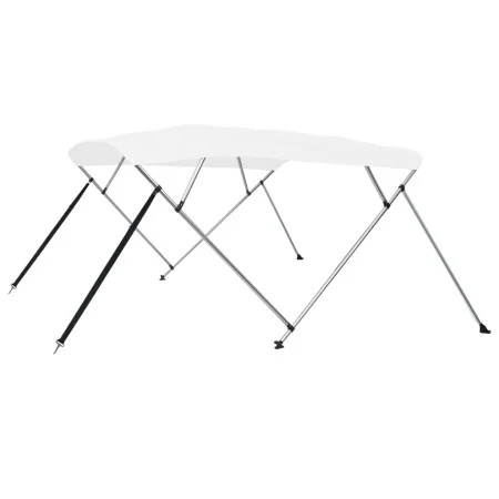 Bimini-Top mit 4 weißen Bögen 243 x 180 x 137 cm von vidaXL, Aufbewahrungsabdeckungen für Boote - Ref: Foro24-92367, Preis: 1...