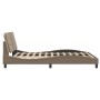 Estructura de cama con luces LED cuero PE capuchino 160x200 cm de vidaXL, Camas y somieres - Ref: Foro24-3214121, Precio: 224...