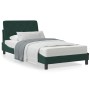 Estructura cama con cabecero terciopelo verde oscuro 100x200 cm de vidaXL, Camas y somieres - Ref: Foro24-3207908, Precio: 13...