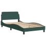 Estructura cama con cabecero terciopelo verde oscuro 100x200 cm de vidaXL, Camas y somieres - Ref: Foro24-3207908, Precio: 13...