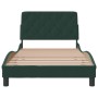 Estructura cama con cabecero terciopelo verde oscuro 100x200 cm de vidaXL, Camas y somieres - Ref: Foro24-3207908, Precio: 13...