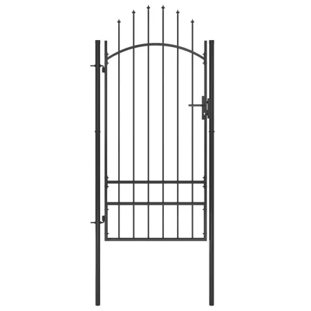 Puerta de jardín de acero negro 1x2,5 m de vidaXL, Puertas de jardín - Ref: Foro24-146321, Precio: 158,20 €, Descuento: %