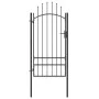 Puerta de jardín de acero negro 1x2,5 m de vidaXL, Puertas de jardín - Ref: Foro24-146321, Precio: 158,20 €, Descuento: %