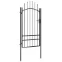 Puerta de jardín de acero negro 1x2,5 m de vidaXL, Puertas de jardín - Ref: Foro24-146321, Precio: 158,20 €, Descuento: %