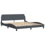 Estructura cama con cabecero terciopelo gris oscuro 180x200 cm de vidaXL, Camas y somieres - Ref: Foro24-3207936, Precio: 269...