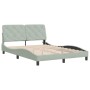 Estructura cama con luces LED terciopelo gris claro 120x200 cm de vidaXL, Camas y somieres - Ref: Foro24-3213843, Precio: 176...
