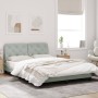 Estructura cama con luces LED terciopelo gris claro 120x200 cm de vidaXL, Camas y somieres - Ref: Foro24-3213843, Precio: 176...