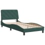 Estructura cama con luces LED terciopelo verde oscuro 90x200 cm de vidaXL, Camas y somieres - Ref: Foro24-3213834, Precio: 14...