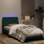 Estructura cama con luces LED terciopelo verde oscuro 90x200 cm de vidaXL, Camas y somieres - Ref: Foro24-3213834, Precio: 14...