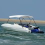 Toldo Bimini de 3 arcos blanco 183x140x137 cm de vidaXL, Cubiertas para almacenamiento de barcas - Ref: Foro24-92360, Precio:...